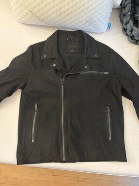 Size Large - Thursday Boot Company Leather Motorcycle Jacket, Black Matte